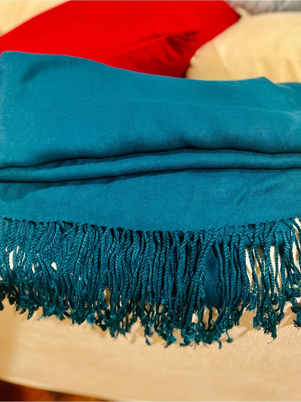 NWOT Teal Jones of New York Fringe Pashmina Scarf